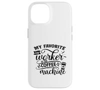 Custodia per iPhone 14 Il mio collega preferito è lo scherzo divertente dell'ufficio della macchina del caffè