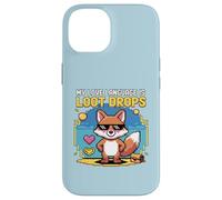 Custodia per iPhone 14 Il mio linguaggio di gioco è bottino Drops Fox Gamer Cool Design