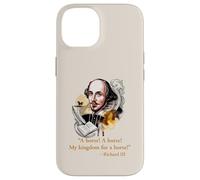 Custodia per iPhone 14 Il mio regno per un cavallo citazione di Shakespeare