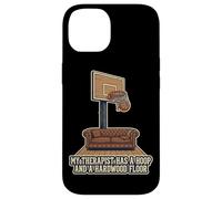 Custodia per iPhone 14 Il mio terapeuta ha un cerchio e un pavimento in legno duro basket