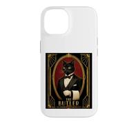 Custodia per iPhone 14 Il mistero dell'omicidio del gatto nero Art Déco di Butler