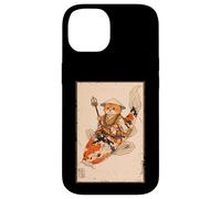 Custodia per iPhone 14 Illustrazione di arte giapponese del pesce di Koi del monaco del gatto