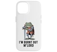 Custodia per iPhone 14 Im Burnt Out MLord Funny Knight Frog Meme Boys Men Sarcastic