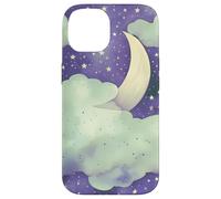 Custodia per iPhone 14 In My Fantasy Era Witchy Green Sage Purple Moon Phases Stars
