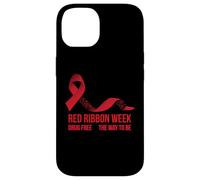 Custodia per iPhone 14 Indossiamo la consapevolezza della settimana del nastro rosso rosso ottobre senza droghe