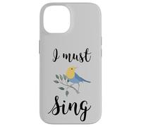 Custodia per iPhone 14 Io devo cantare canto uccello canto