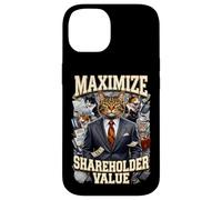 Custodia per iPhone 14 Ironic Massimizza il valore degli azionisti Business Cats Finance Meme