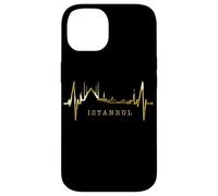 Custodia per iPhone 14 Istanbul Skyline Battito del Cuore Turchia Moschea Istanbul