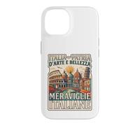 Custodia per iPhone 14 Italia Patria D'Arte E Bellezza Meraviglie Italiane Grafica