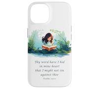 Custodia per iPhone 14 Japanese Christian Anime - Psalms 119:11 Thy Word Have I Hid