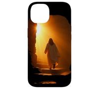 Custodia per iPhone 14 Jesus Christ Glorious Resurrection Christian Faith (Black)
