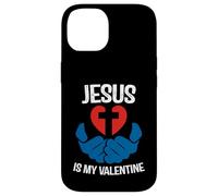 Custodia per iPhone 14 Jesus is My Valentine Funny Valentines Loves Christ Love Day