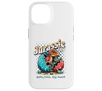 Custodia per iPhone 14 Jurassic Joy Baby Dinosaur Big Heart Cute Dino Art