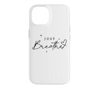 Custodia per iPhone 14 Just Breathe Mindfulness Yoga sollievo dall'ansia