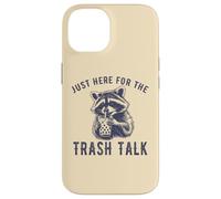 Custodia per iPhone 14 Just Here for the Trash Talk Divertente Procione Vintage Sarcastico