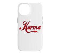 Custodia per iPhone 14 KARMA - GRASSETTO GRANDE TESTO ROSSO PROGETTATO