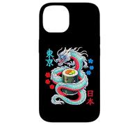 Custodia per iPhone 14 Kawaii Anime Sushi Roll Food Protetto Da Japanese Dragon
