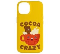 Custodia per iPhone 14 Kawaii Hot Cocoa Crazy Chocolate Drink Amante