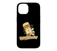 Custodia per iPhone 14 La fede riempie ogni bisogno di Christian Pharmacy Cross