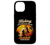 Custodia per iPhone 14 La pesca risolve la maggior parte dei miei problemi Basket Il resto Retro