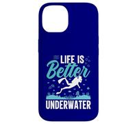 Custodia per iPhone 14 La vita è migliore sott'acqua Immersioni subacquee Amante dell'oceano
