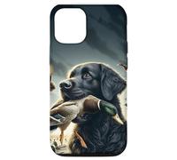 Custodia per iPhone 14 Labrador nero cacciatore di cani da caccia anatra
