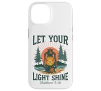 Custodia per iPhone 14 Lascia brillare la tua luce - Matthew 5:16 Lanterna Vintage