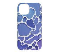 Custodia per iPhone 14 Lavanda Blu Cell Pattern Arte Astratta Swirl
