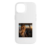 Custodia per iPhone 14 Le turbolenze formano il carattere Golden Retriever Pilota