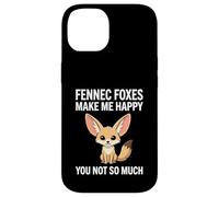 Custodia per iPhone 14 Le volpi di Fennec mi rendono felice non tanto