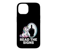 Custodia per iPhone 14 Leggi The Signs Shadow Funny Saying Unicorn