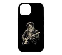 Custodia per iPhone 14 Leonardo da Vinci Zombie Suonare la Chitarra Rinascimento Italiano