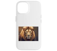 Custodia per iPhone 14 leone maschio ritratto strengthl animale alfa predatore