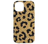 Custodia per iPhone 14 Leopardo Animale Macchie Nero Glam Fashion Style Art