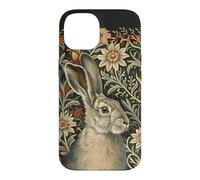 Custodia per iPhone 14 Lepre vittoriana William Morris Floral Art