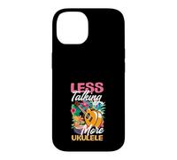 Custodia per iPhone 14 Less Talking More Ukulele Divertente Lettore Musicale Hawaiano