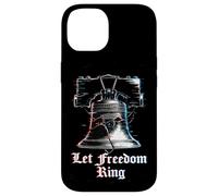 Custodia per iPhone 14 Let Freedom Ring 4 luglio USA 250th Liberty Bell Glitch