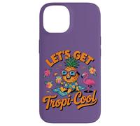 Custodia per iPhone 14 Lets Get Tropi Cool Ananas Occhiali da sole Beach Summer