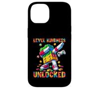 Custodia per iPhone 14 Level Kindness Unlocked Master Builder Gamer Boys Teacher