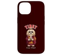 Custodia per iPhone 14 Lhasa Apso cane tibetano cane leone tè in Tibet Monaco