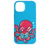 Custodia per iPhone 14 Libro Lettura Polpo per Bookworms oceano clima ambiente