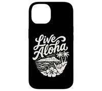 Custodia per iPhone 14 Live Aloha Shaka Surf Wave Ibisco Hawaii DiamondHead Art