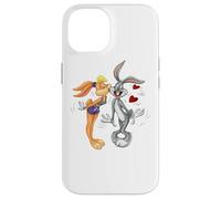 Custodia per iPhone 14 Looney Tunes Bugs and Lola Kiss Valentine's Day