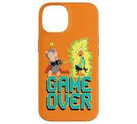 Custodia per iPhone 14 Looney Tunes Porky and Daffy Game Over