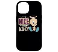 Custodia per iPhone 14 Looney Tunes Tweety Nice To Be Kind