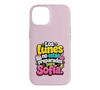 Custodia per iPhone 14 Los Lunes non están preparados para Sofía humor frase