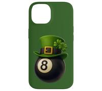 Custodia per iPhone 14 Lucky Eight 8 Ball Shirt with Shamrock and Four Leaf Clover