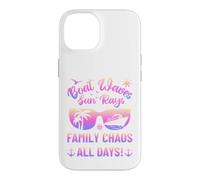 Custodia per iPhone 14 Matching Family Boat Waves Sun Rays Family Chaos All Days