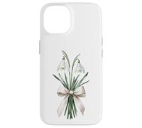 Custodia per iPhone 14 Mazzo di fiori bucaneve mese di nascita gennaio