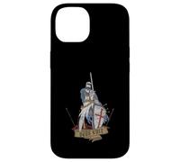 Custodia per iPhone 14 Medievale Guerriero Santo Cavaliere Templare Deus Vult Vintage